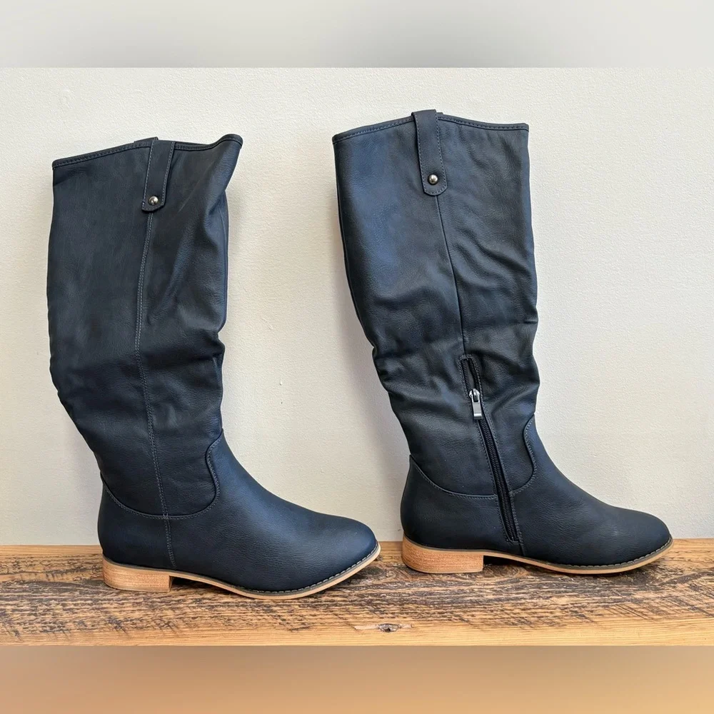 Journee Collection-Taven Riding Boot TAVEN-BLU-09 NIB